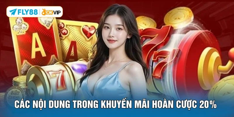 Các nội dung trong khuyến mãi hoàn cược 20%